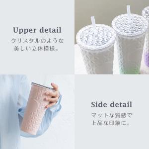 タンブラー 蓋付き ストロー付きタンブラー ス...の詳細画像2