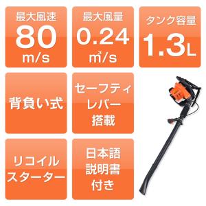エンジンブロワー 背負い式 ガソリン式 エンジ...の詳細画像1
