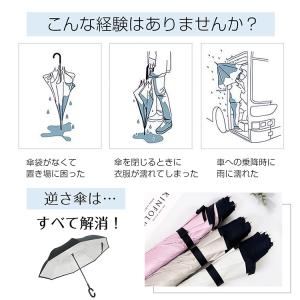 日傘 完全遮光 UVカット 晴雨兼用 長傘 逆...の詳細画像1