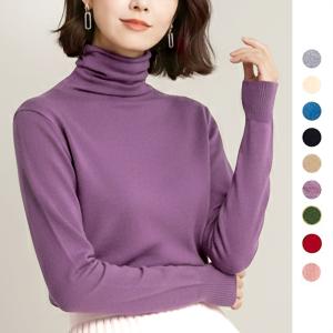 ニット セーター 薄手 カシミヤ レディース タートルネック ハイネック