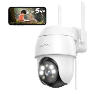 【500万高画素 ・遠距離も超精細】COOAU 防犯カメラ 屋外 ワイヤレス/wifi 5MP/1944P 遠距離暗視 5dBiアンテナ H.265