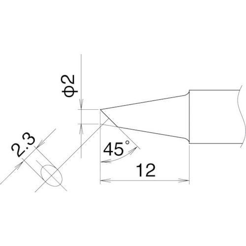 あすつく対応 「直送」 白光（白光） ［T22BC2］ こて先 2BC型 400-4086 ポイント...