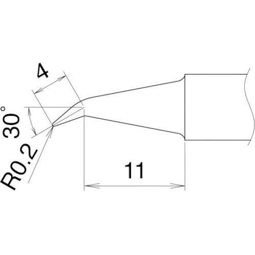 あすつく対応 「直送」 白光（白光） ［T22J02］ こて先 0．2J型 400-4213 ポイン...