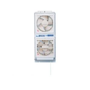 オーム電機 ［FMT-200P］ 高須産業 窓用換気扇（同時給排形）ウィンドウ ツインファン （引ヒモタイプ） FMT200P