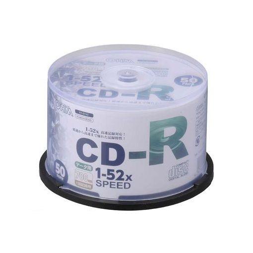 オーム電機 ［PC-M52XCRD50S］ CD-Rデータ用 52倍速 50P スピンドル入り PC...