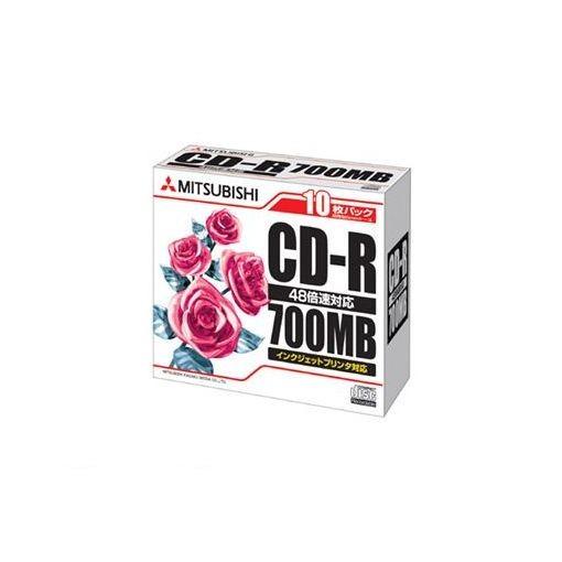 三菱化学メディア ［SR80PP10］ ＣＤ−Ｒ（Ｄａｔａ）Ｐ−Ｃｙａｎｉｎｅ【１０枚】