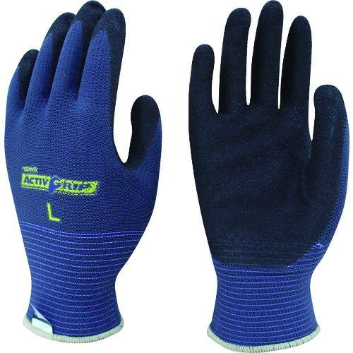 トウワコーポレーション ［583L］ ニトリル背抜き手袋 アクティブグリップ３双組 Ｌ ３双入