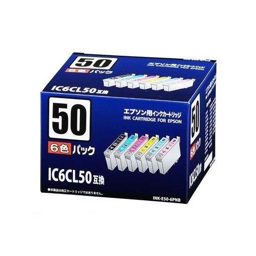 オーム電機 ［01-2970］ エプソン IC6CL50互換【6色パック】 INK−E50−6PNB...