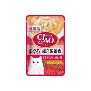 いなばペットフード IC-303 CIAOパウチ 総合栄養食 まぐろ ささみ入り ほたて味 40g IC303