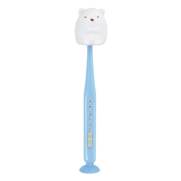 4525154112486 すみっコぐらし 吸盤＆キャップ付きマスコット歯ブラシ しろくま 1本入 ...