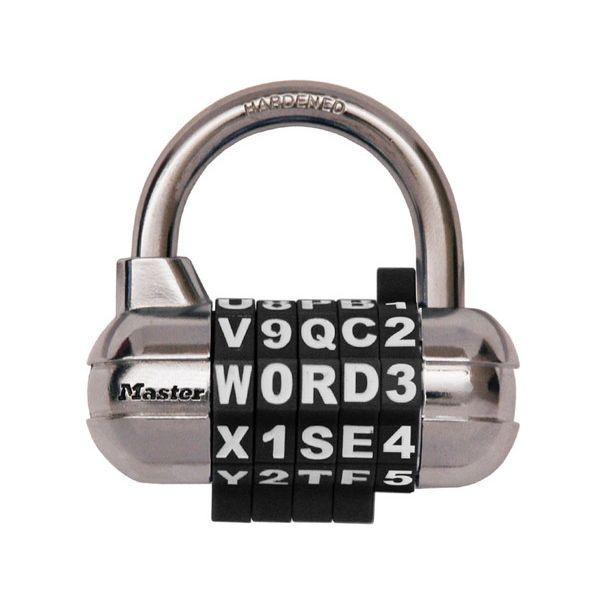 MASTER LOCK 0071649281204 1534JADBLK 5桁ワード可変式南京錠 ブ...