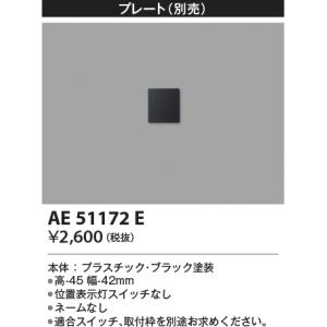 コイズミ【別売部品】【プレート】AE51172E｜akarikaninfini