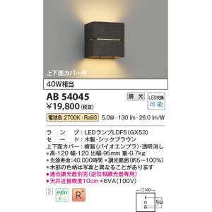 安心のメーカー保証 【インボイス対応店】AB54045 コイズミ照明器具 ブラケット LED 実績20年の老舗