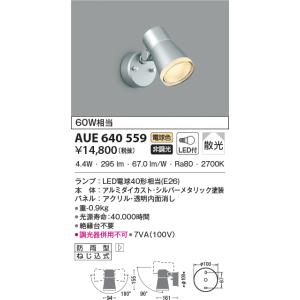 安心のメーカー保証 【インボイス対応店】AUE640559 コイズミ照明器具 屋外灯 スポットライト...