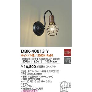 安心のメーカー保証 【インボイス対応店】DBK-40813Y 大光電機 LED ブラケット 一般形 実績20年の老舗｜akarinoatoz