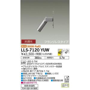 安心のメーカー保証 【インボイス対応店】LLS7120YUW 大光電機 LED 屋外灯 スポットライト  実績20年の老舗