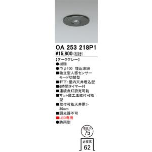 安心のメーカー保証 【インボイス対応店】OA253218P1 オーデリック照明器具 屋外灯 ダウンライト 独立型人感センサーモード切替型  実績20年の老舗｜akarinoatoz