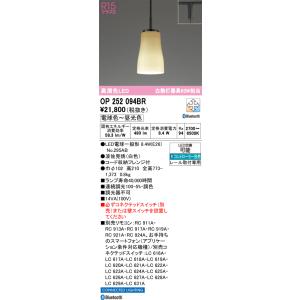 安心のメーカー保証 OP252094BR （ランプ別梱包） 『OP252094#＋NO295AB』 オーデリック ペンダント 配線ダクト用 LED リモコン別売の商品画像