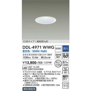 大光電機 屋内・屋外兼用ベースダウンライト DDL6134WW COBタイプ Φ100