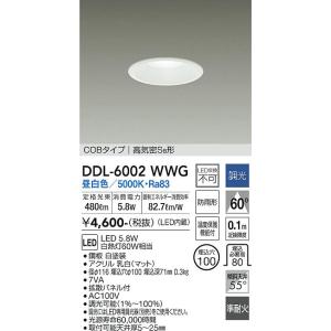 安心のメーカー保証【インボイス対応店】【送料無料】大光電機照明器具 DDL-6002WWG ダウンライト LED≪即日発送対応可能 在庫確認必要≫灯の広場｜akarinohiroba