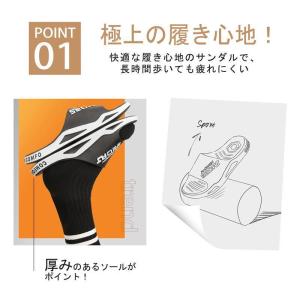 サンダル メンズ ビーチサンダル スリッパコン...の詳細画像5