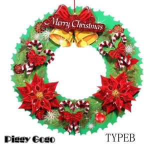 クリスマス飾り リース ペーパー パーティ 玄...の詳細画像2