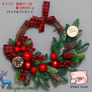 クリスマスリース 直径45cm ナチュラル か...の詳細画像2