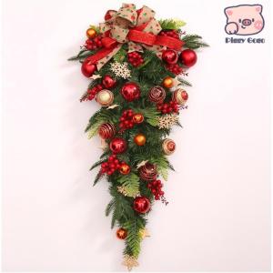 赤字クリスマスリース クリスマス飾り 玄関飾り...の詳細画像2