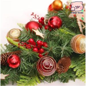 赤字クリスマスリース クリスマス飾り 玄関飾り...の詳細画像5