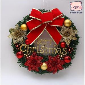 赤字クリスマスリース クリスマス飾り 玄関飾り...の詳細画像2