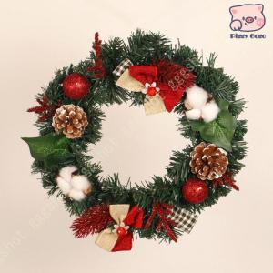 リース クリスマスリース ナチュラルリース 玄関 壁掛フラワー ぶら下げ飾り 華やか ドア 窓 オーナメント デコレーション 可愛い おしゃれ