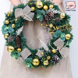 クリスマスリース 果実物語 来年順調語り 玄関リース ドアチャーム 松かさ 装飾 デコレーション X’mas 飾り 輪 贈り物 造花 ギフト 年末 冬