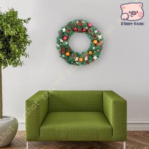 クリスマス飾り クリスマスリース 玄関リース ...の詳細画像1