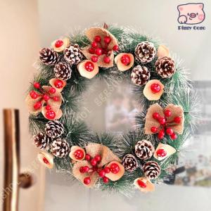 メリー！クリスマス♪ 可愛い 冬 クリスマス リース 豪華 開店祝い 新築祝い 内祝い 開業祝い Xmas クリスマス 飾り インテリア 玄関 ドア