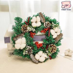 クリスマス 飾り クリスマスリース 松笠 果実物語 来年順調語り 玄関リース ドアチャーム 装飾 デコレーション X’mas 飾り 輪 緑 贈り物