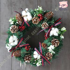 クリスマス 飾り クリスマスリース 松笠 果実...の詳細画像3