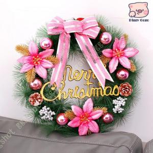 クリスマスリース クリスマス花輪 豪華 松ぼっくり 松かさ オーナメント 飾り ガーランド デコレーション ナチュラルリース 玄関 ドア 庭園 壁掛け