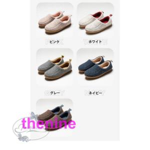 ルームシューズフェルトスリッパ暖かいかかと付き...の詳細画像2