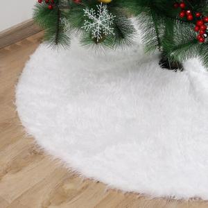 クリスマスツリースカート ファー下敷物 78~150cm 下周り クリスマスパーティー オーナメント インテリアクリスマス飾り 装飾 ホワイト