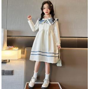 ワンピース ドレス 子供 女の子 ガールズ 長袖...の商品画像