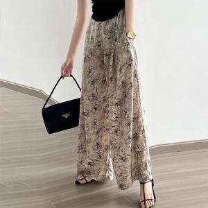 ボタニカル 花柄 フレア パンツ スカーチョ ...の詳細画像2