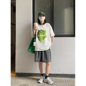 Tシャツ レディース 半袖 夏 5分袖 レタス...の詳細画像5