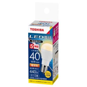 TOSHIBA（東芝） 昼白色 40W形相当 LDA4N-H-E17/S/40W2 配光角約120度