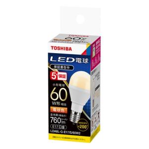 TOSHIBA（東芝） 電球色 40W形相当 LDA4L-H-E17/S/40W2 配光角約120度