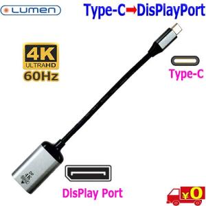 Type C 搭載スマホ タブレット ノートPC の動画を大画面 Display Port モニターに映す LAD-4K60CMDF ルーメン 【n】 Lumen USB Type CM to Display Portの商品画像