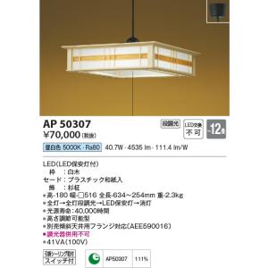 AP50307  照明器具 和風ペンダント (〜12畳) LED（昼白色） コイズミ照明(KAC)｜akariyasan