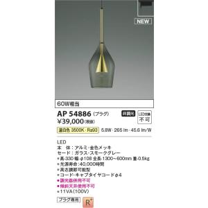 AP54886  照明器具 ペンダント (プラグ)・レール専用 LED（温白色） コイズミ照明(PC...