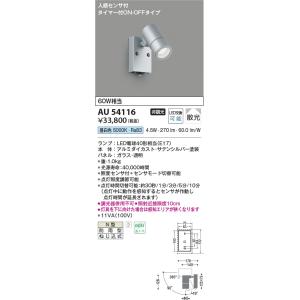 AU54116  照明器具 人感センサ付エクステリアスポットライト (タイマー付オンオフ) LED（...
