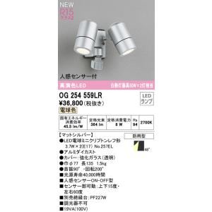 OG254559LR 人感センサ付エクステリアスポット  LED オーデリック 照明器具