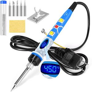 はんだごてセット 80W 温度調節可 LEDデジタル 200℃-450℃オン/オフ